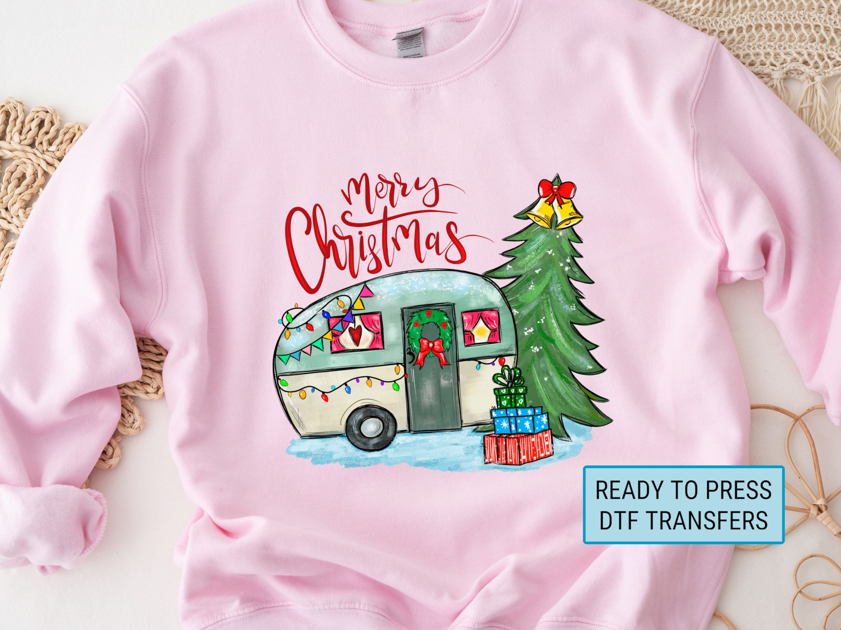 Christmas Camper DTF Transfers, Ready to Press, T-shirt Transfers, Heat ...