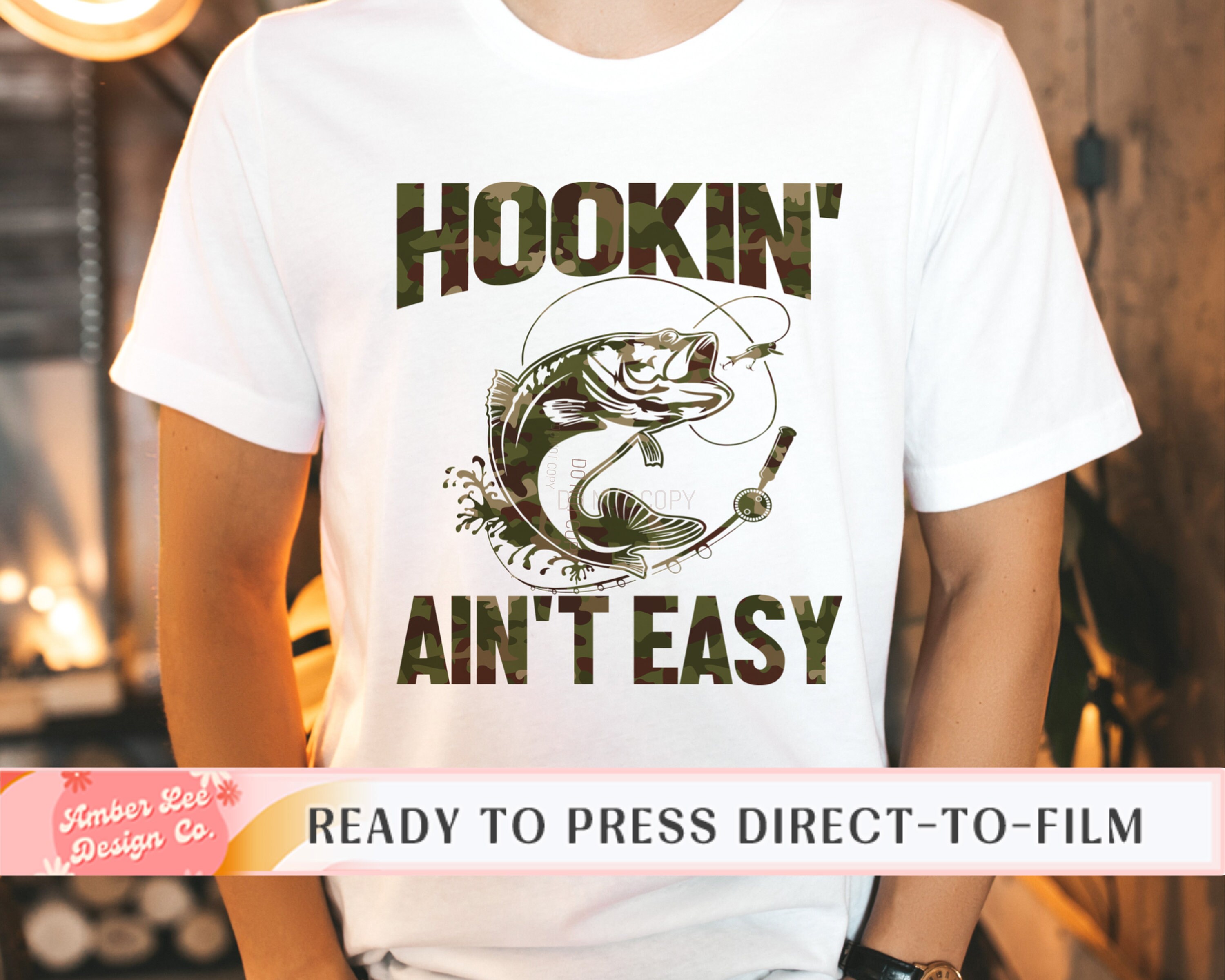 Hookin' Ain't Easy Hippie Fishing Shirt Hookin' Ain't Easy Hippie Fishing Shirt