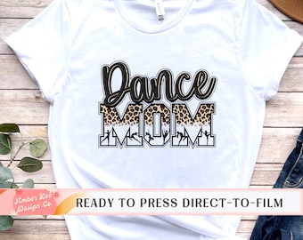 Dance Direct to Film, Dance DTF Transfers, Ready to Press, T-shirt Transfers, Heat Transfer, Dance Mom, Leopard Print