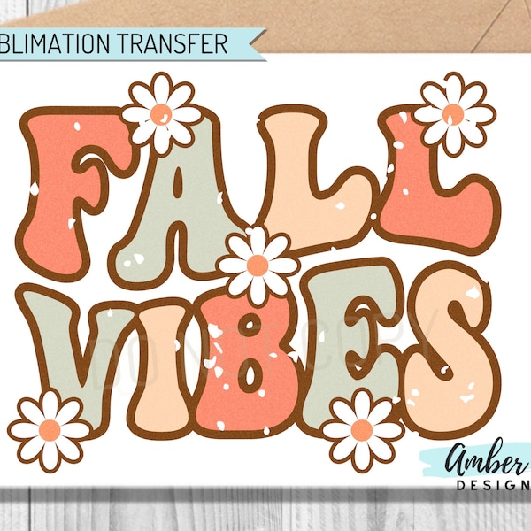 Fall Vibes Daisies, Sublimation Transfer, Ready to Press, Leopard Print, Fall Transfers, Tshirt Prints, Tshirt Transfers, Shirt Transfers