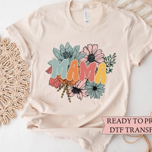 DTF Transfers, Ready to Press, T-shirt Transfers, Heat Transfer, Direct to Film, Fall DTF Transfers, Mama Retro Flowers, Boho Mama Mini Set