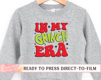 Christmas DTF Transfers Ready to Press T-shirt Transfers Heat Transfer Direct to Film, Red Green Christmas Movie Santa Hat, Youth, Kids, Era