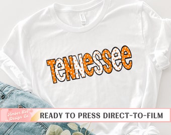 Tennessee DTF Transfers, Ready to Press, T-shirt Transfers, Heat Transfer, Direct to Film, Fall DTF Transfers, Tennessee Football, Polka Dot