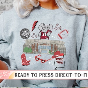 Alabama DTF Transfers, Ready to Press, T-shirt Transfers, Heat Transfer, Direct to Film, Fall DTF Transfers, Alabama Football Stadium, Bama