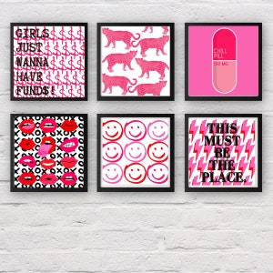 Decoração de quarto formal, impressão de pôster, estampas, formal, arte de parede (6 peças) - IMPRESSÃO DIGITAL