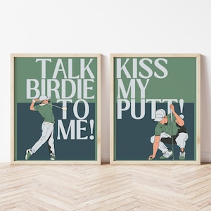 Golf decor, talk birdie to me golf pun, trendy golf prints, golf decor, vintage golf, digital download, golfer funny decor, digital download