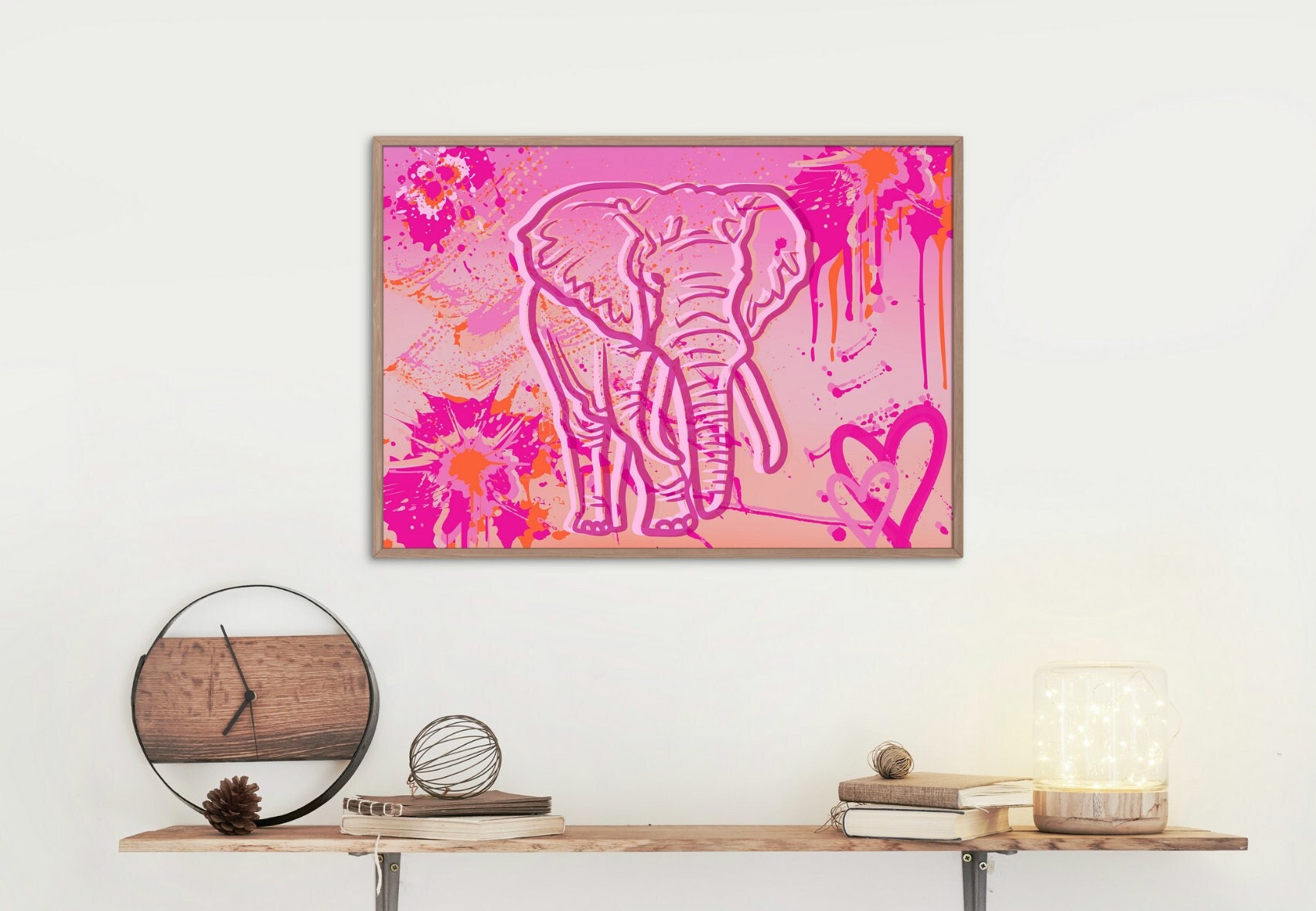 Spray Paint Elephant Printable Wall Art Elephant Photo Etsy