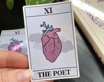 The Poet Tarot Card Sticker - Writer Stickers, Poet, Stickers Laptop, Writer Gifts, Water Bottle Stickers