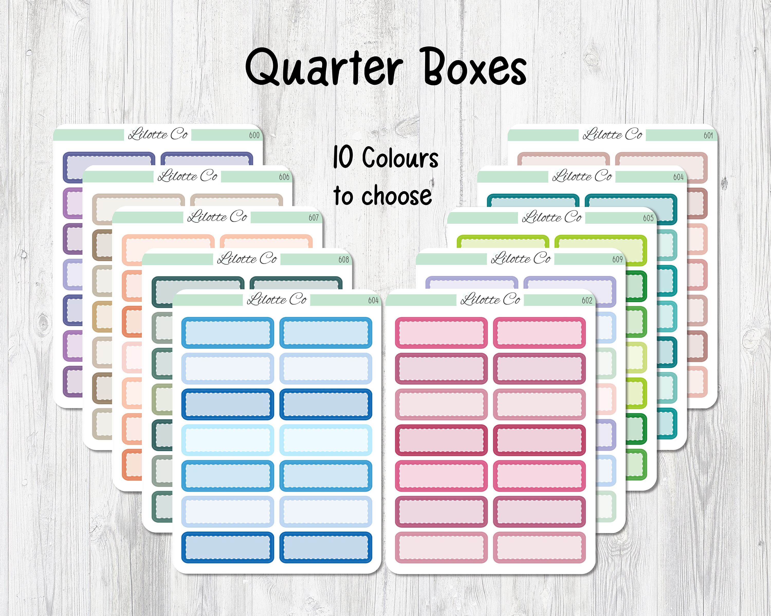 Quarter Box Planner Stickers | Happy Planner | Vertical Planners | EC…