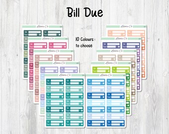 Bill Due Stickers | Happy Planner | Vertical Planners | EC Vertical | Budget Planner Stickers | Expense Tracking | Budgeting | Bill Reminder