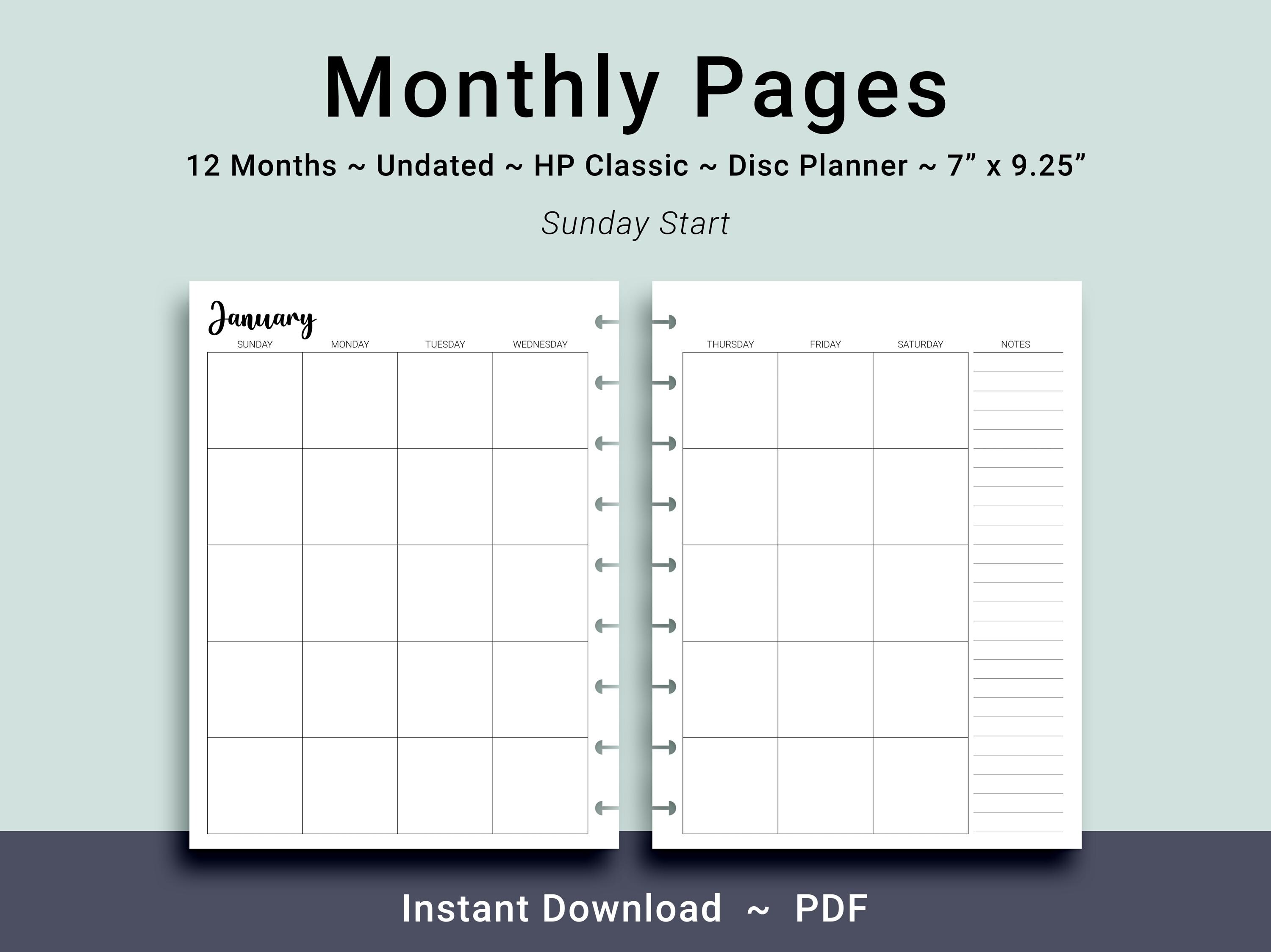 Task Planner Inserts For HP Classic | Printable Or Pre-Printed Planner Pages For Organizing To-Dos