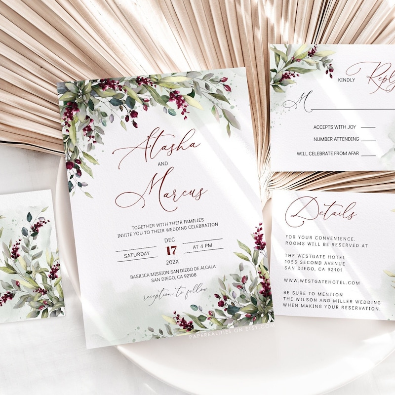 Wedding Invitation Template Etsy