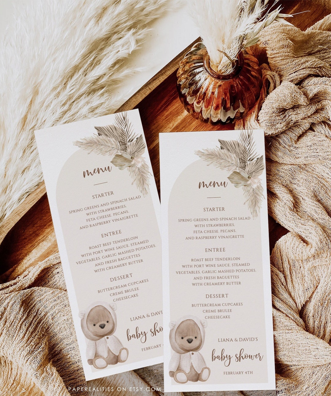 Image 3 for Baby Shower Menu Template