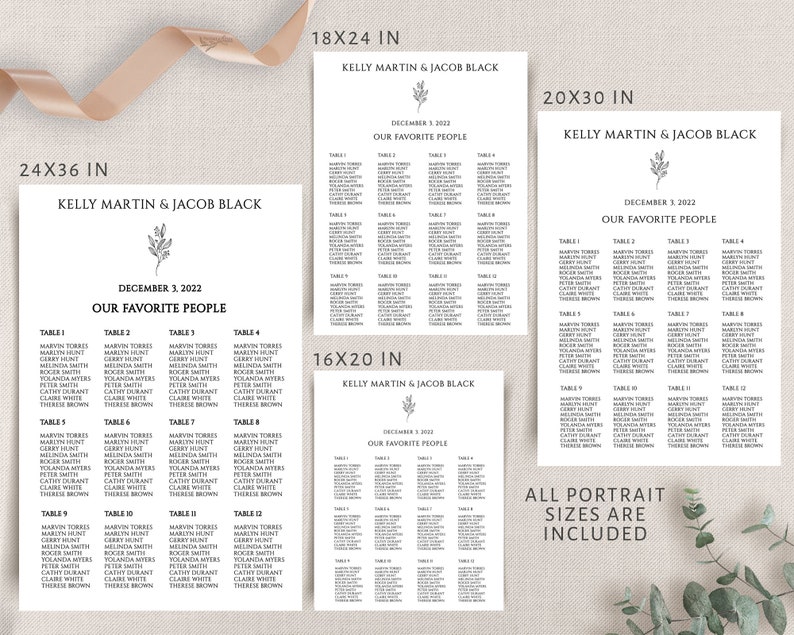 KELLY Find Your Seat Minimalist Seating Chart Seating Chart Template Editable Wedding Seat Plan Guest List Board Reception Poster
