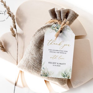 Greenery Wedding Favor Tags Template: DIY Printable (2x3.75 in)