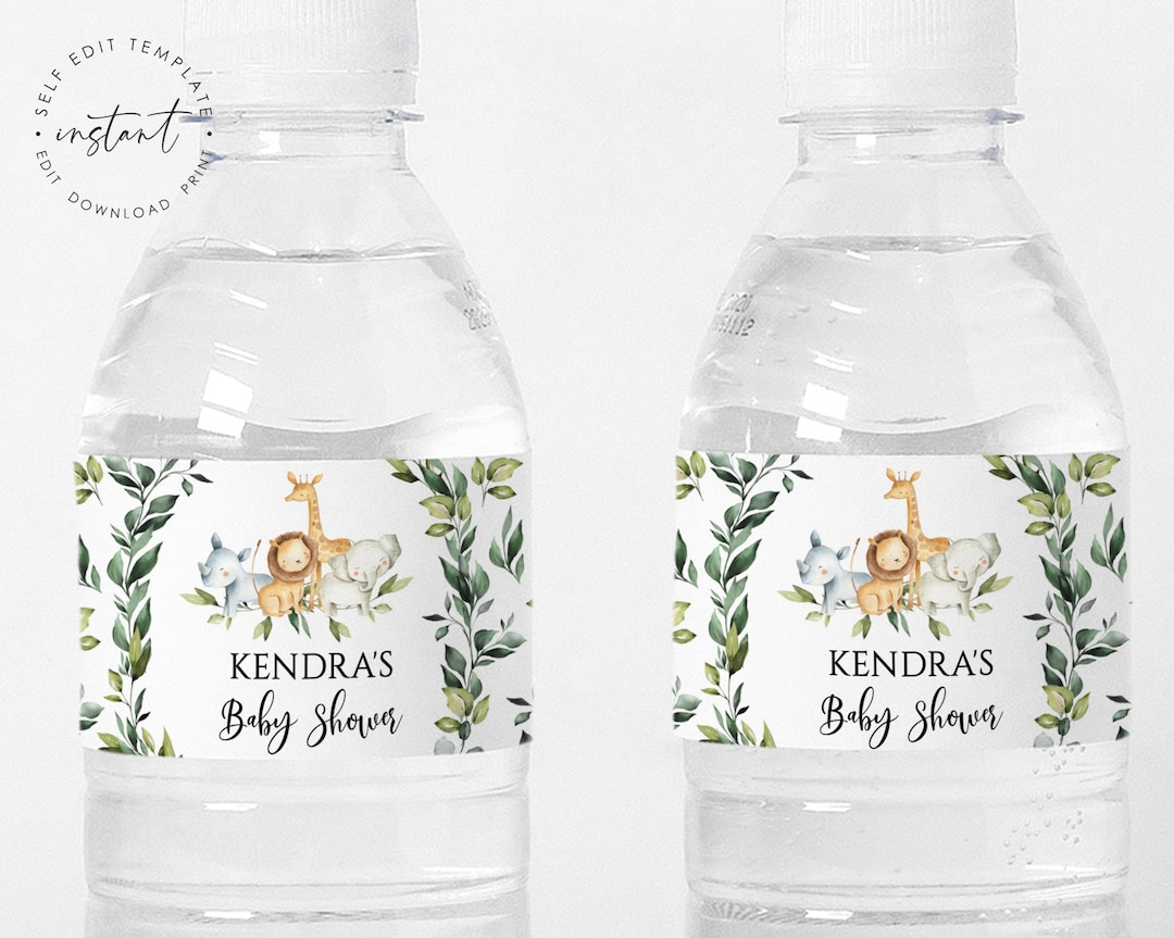 Baby Shower Bottle Labels Template