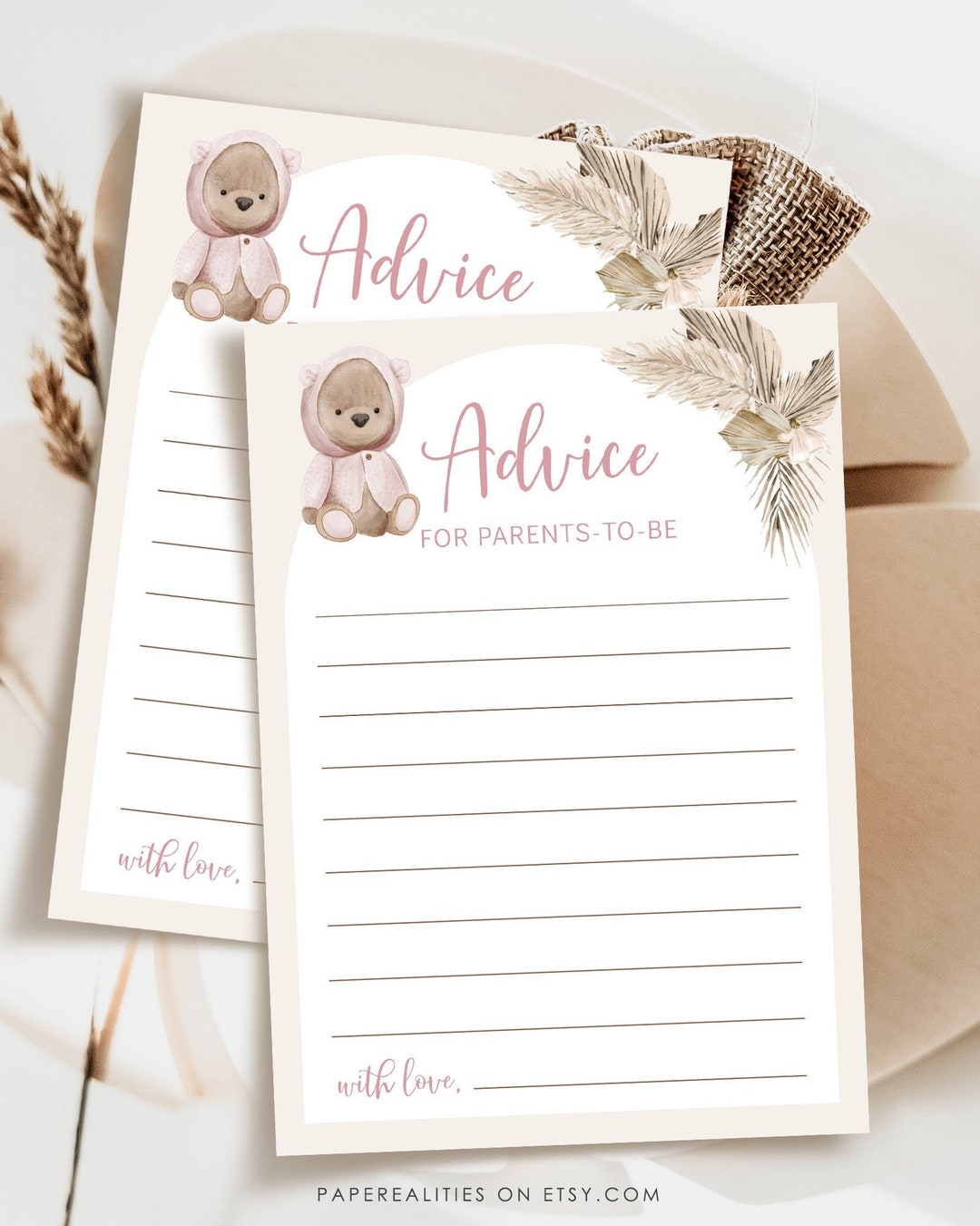 Baby Shower Advice Cards Free Printable