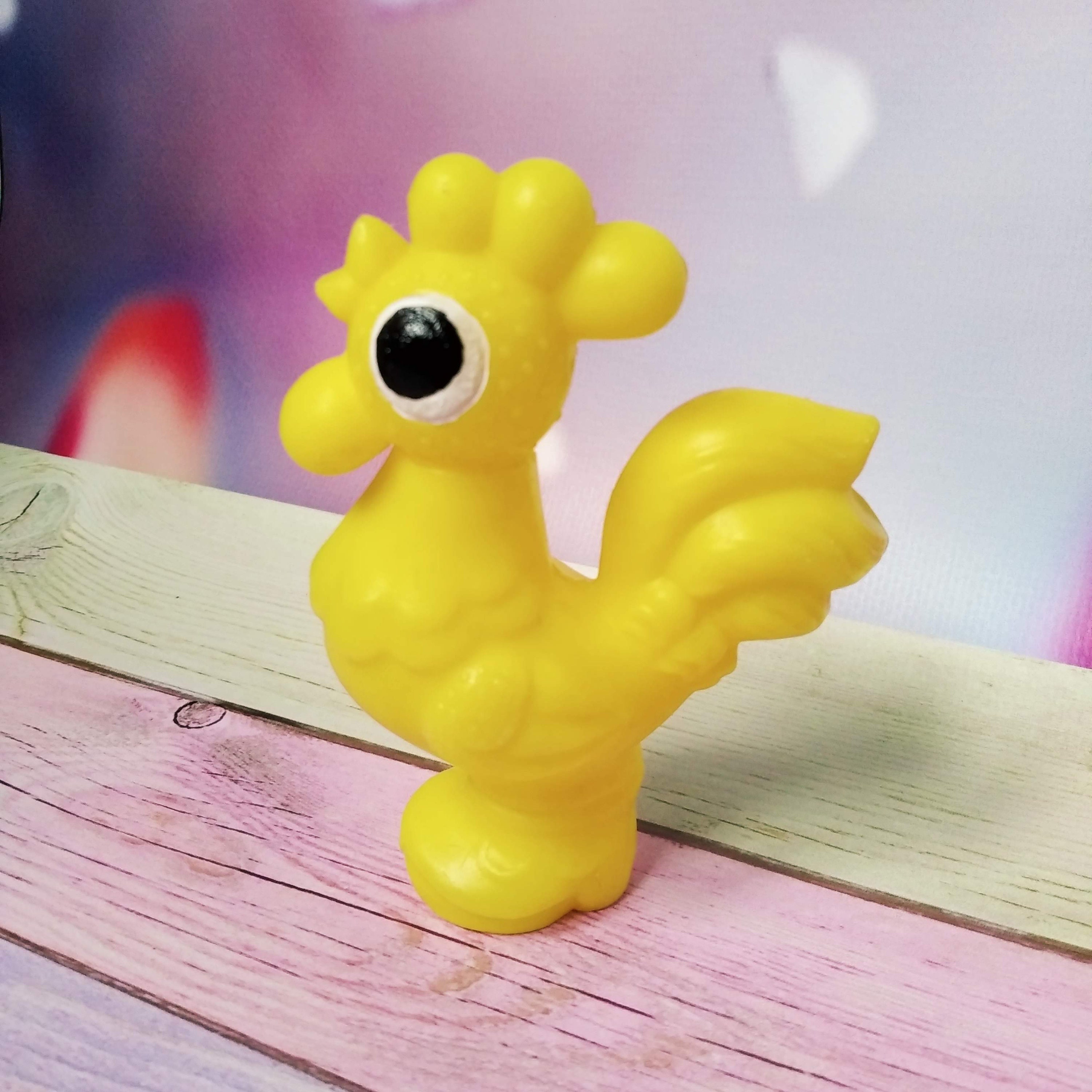 Yellow rooster plastic rooster Soviet plastic rooster Etsy