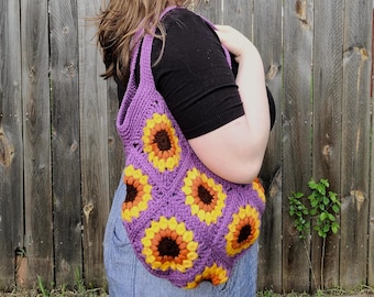 Crochet Sunflower Bag - Handmade