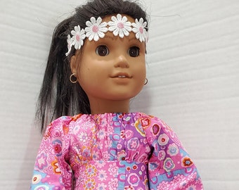 18 inch doll dresses in the ultimate 70's era style