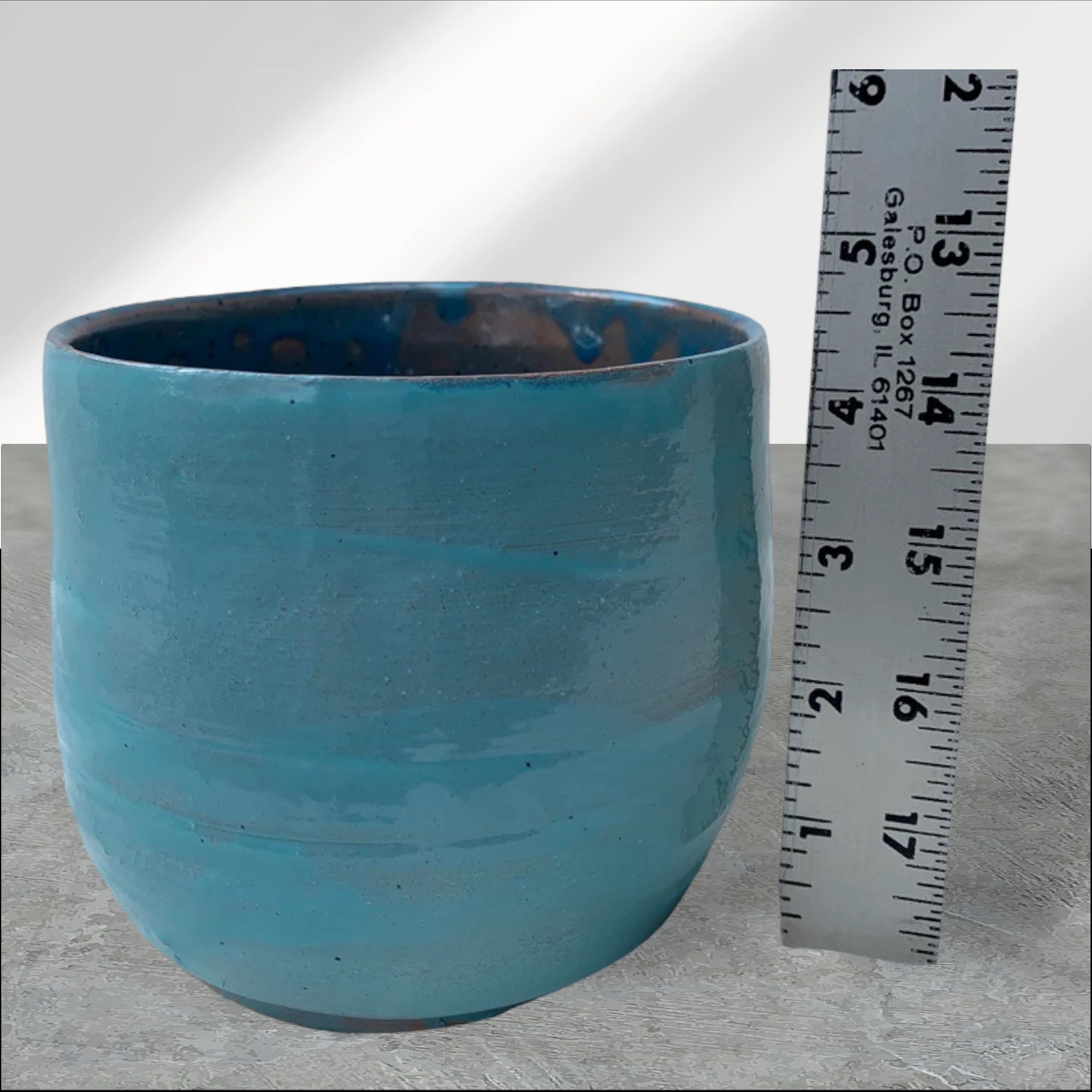Wheel Thrown Ceramic Turquoise Blue Specialty Glaze Bowl Handmade ...