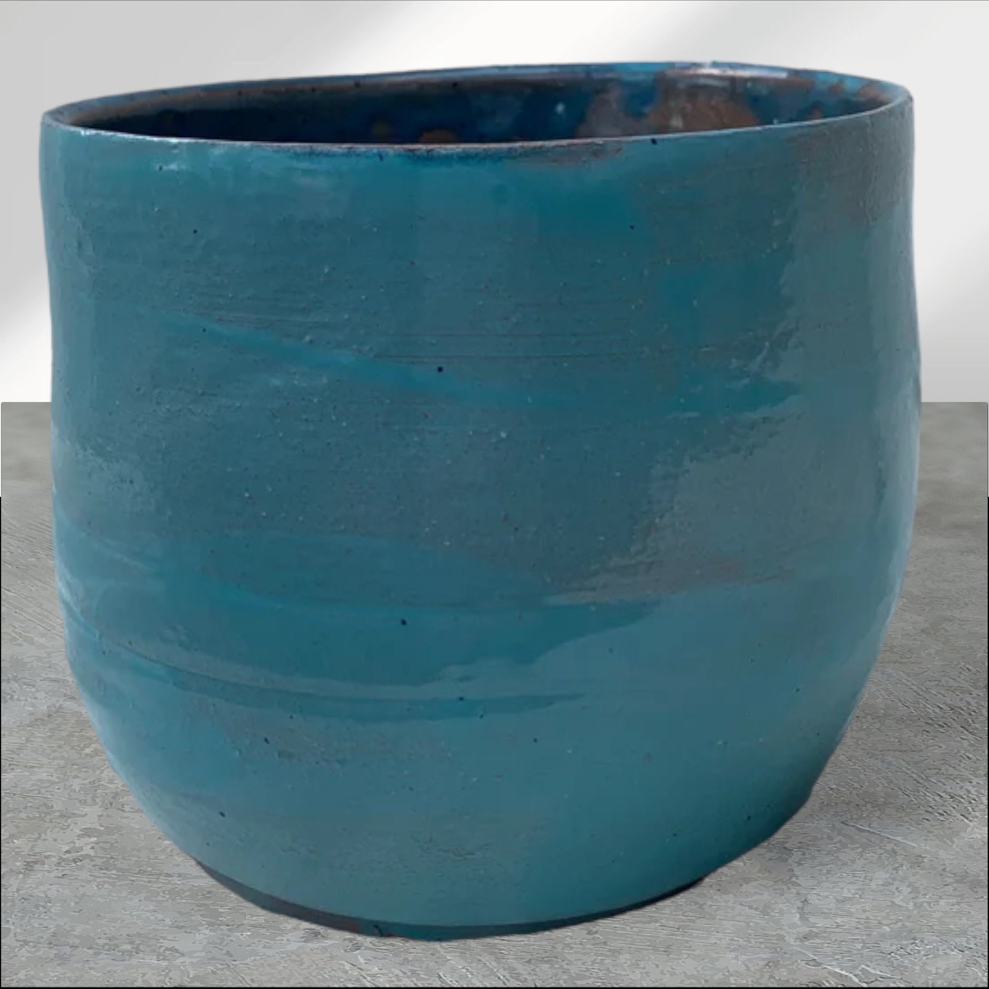 Wheel Thrown Ceramic Turquoise Blue Specialty Glaze Bowl - Etsy