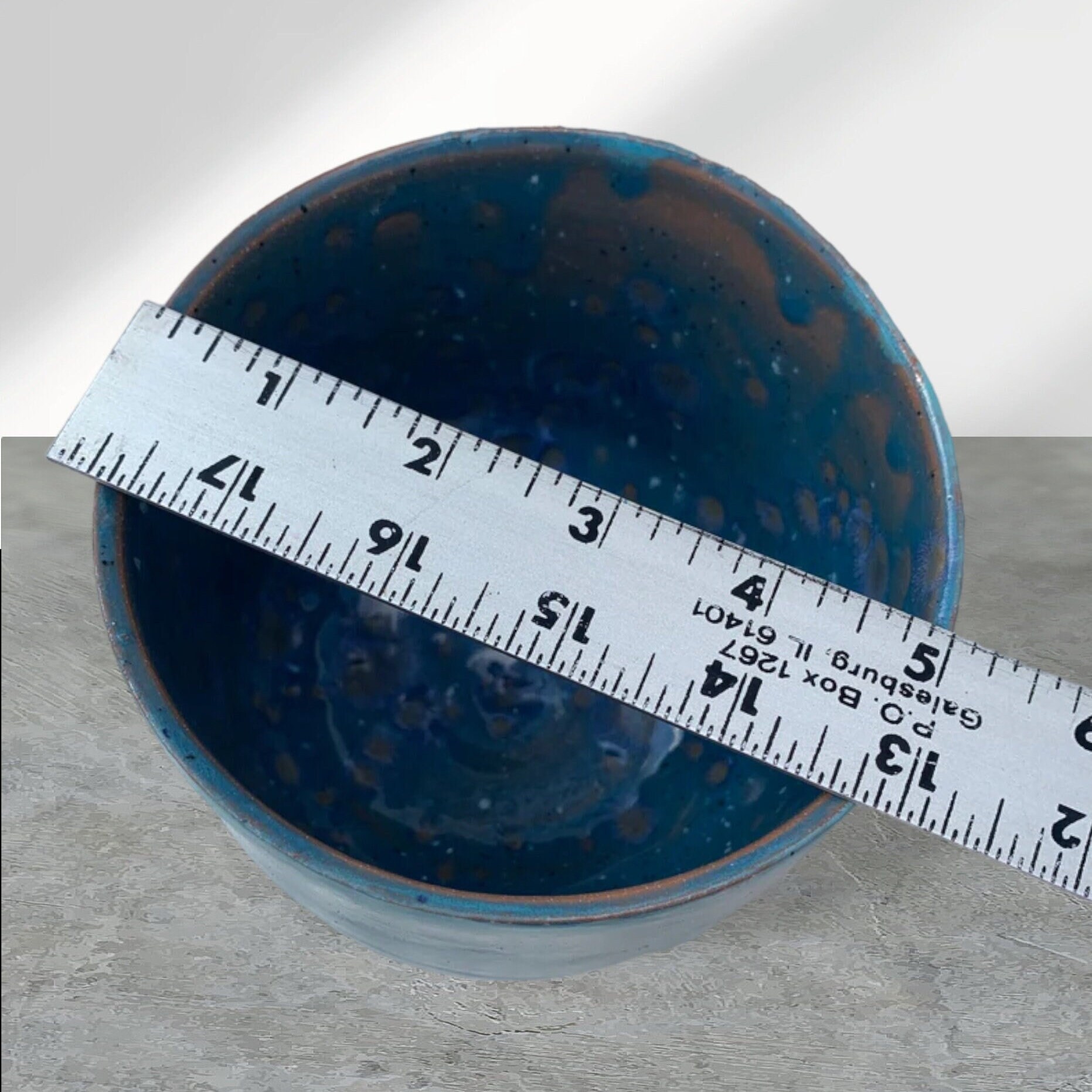 Wheel Thrown Ceramic Turquoise Blue Specialty Glaze Bowl Handmade ...