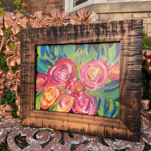 Flowers In Bloom #2 Acrylic Painting Stretched Canvas Floral