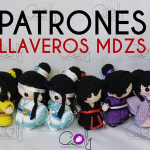 MDZS keychains - P4P crochet pattern - PDF in Spanish