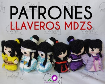 MDZS keychains - P4P crochet pattern - PDF in Spanish