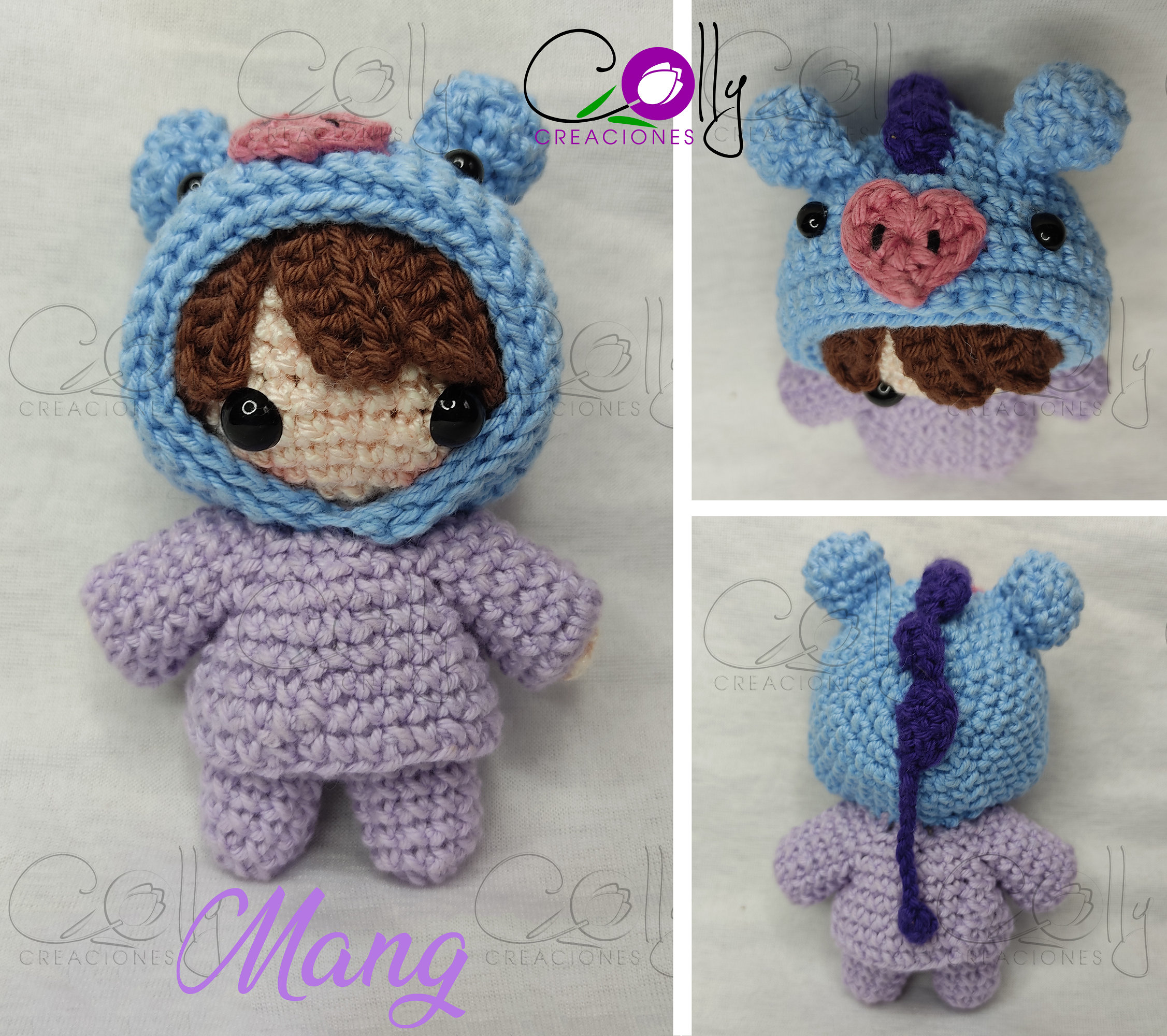 Crochet PATTERNS - 7 Members of BTS, Keychain BT21 Version - PDF