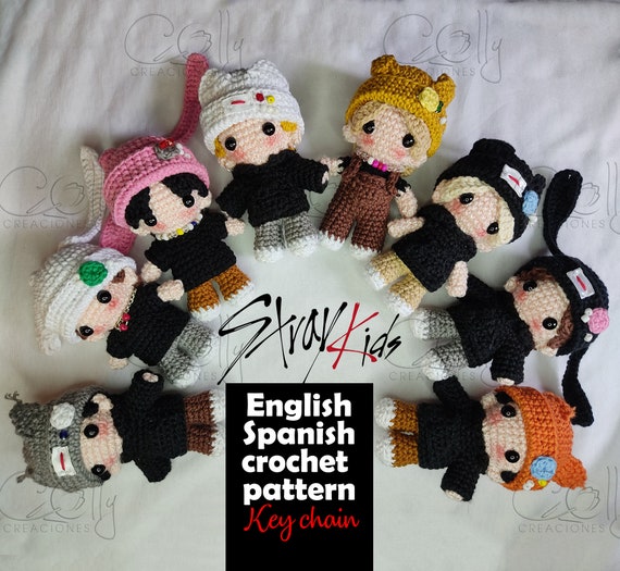 Crochet PATTERNS -key Chain Stray Kids Ot8 Maniac World