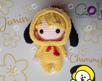 Crochet PATTERN- Chimmy/Jimin - BTS/bt21- pdf tutorial English/Español - DIGITAL instant download pattern