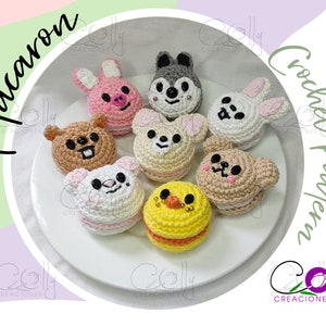 CROCHET PATTERNS - SKZoo ot8 Stray Kids macarons - PDF Tutorial English/Español - Instant download digital pattern