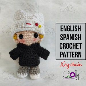 Crochet PATTERN - HYUNJIN Stray Kids - PDF tutorial English/Español - Digital instant download pattern