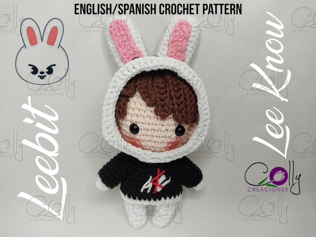 Crochet PATTERN- Lee Know/leebit - Stray Kids/skzoo- Pdf