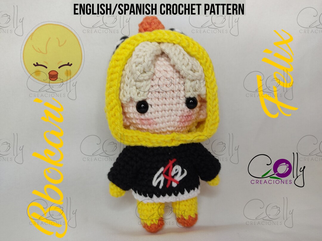 Stray Kids Felix Skzoo BbokAri Original Size Plush & Rock