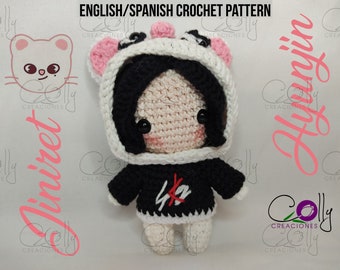 韓国作家　토끼지킴이様　A5バインダー　ブラック Crochet PATTERN- Hyunjin/jiniret - Stray Kids/skzoo- Pdf