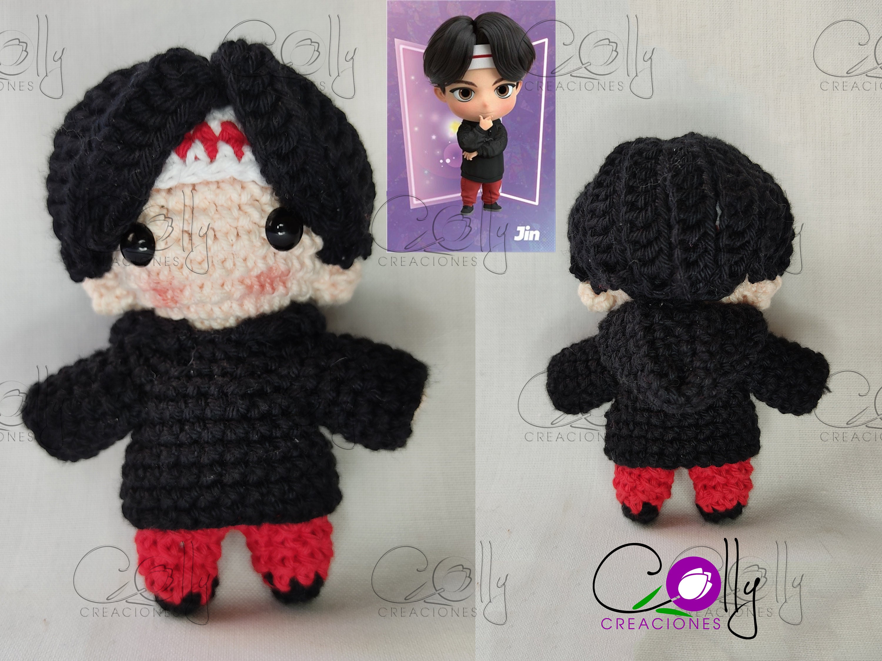 Crochet PATTERNS - 7 Members of BTS, Keychain Tiny Tan Version - PDF ...