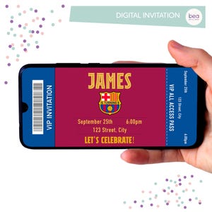 Barcelona invitation - Digital Birthday Party Invitation -