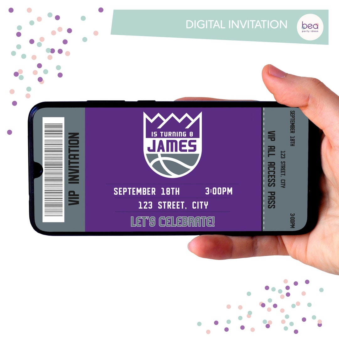 Kings Invite Basketball Kings Inspired Invitation - Digital Birthday Party ...