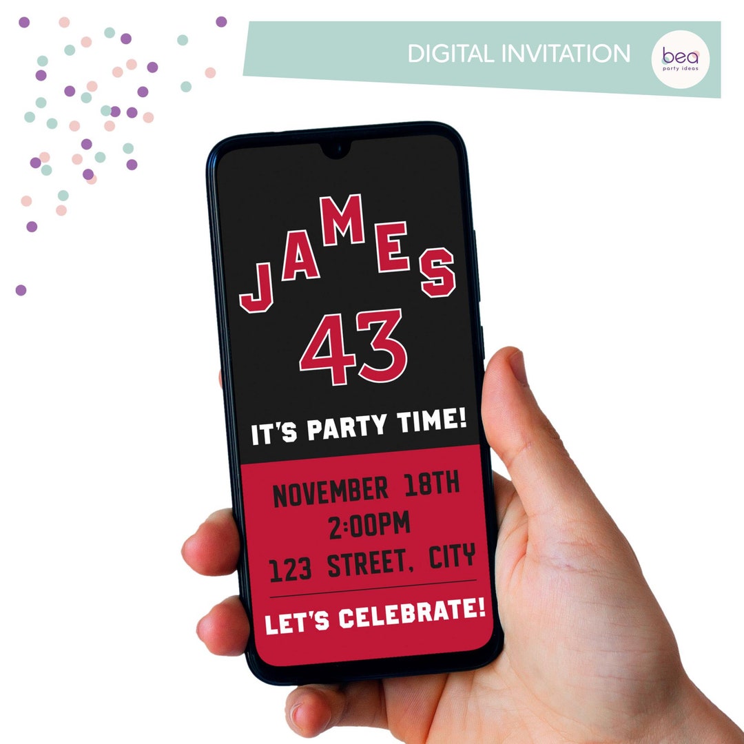 Basketball Raptors Inspired Invitation - Digital Birthday Party ...