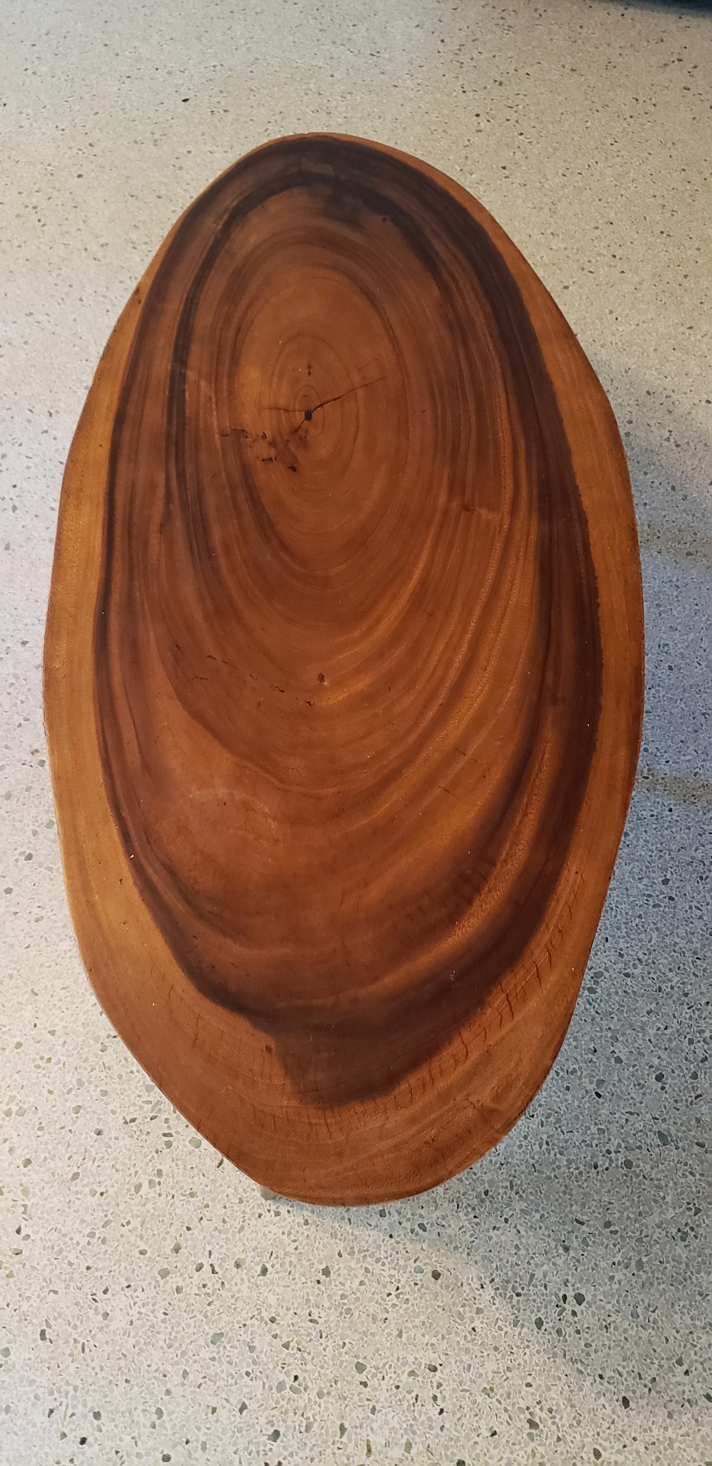 Vintage Hawaiian Koa Wood Coffee Table Modern Organic Midmod Midcentury