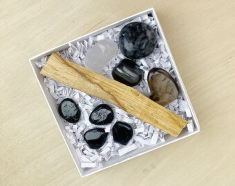 Anti Bad Vibe Home Kit : Shield Your Space Crystals & Palo Santo Ritual Kit