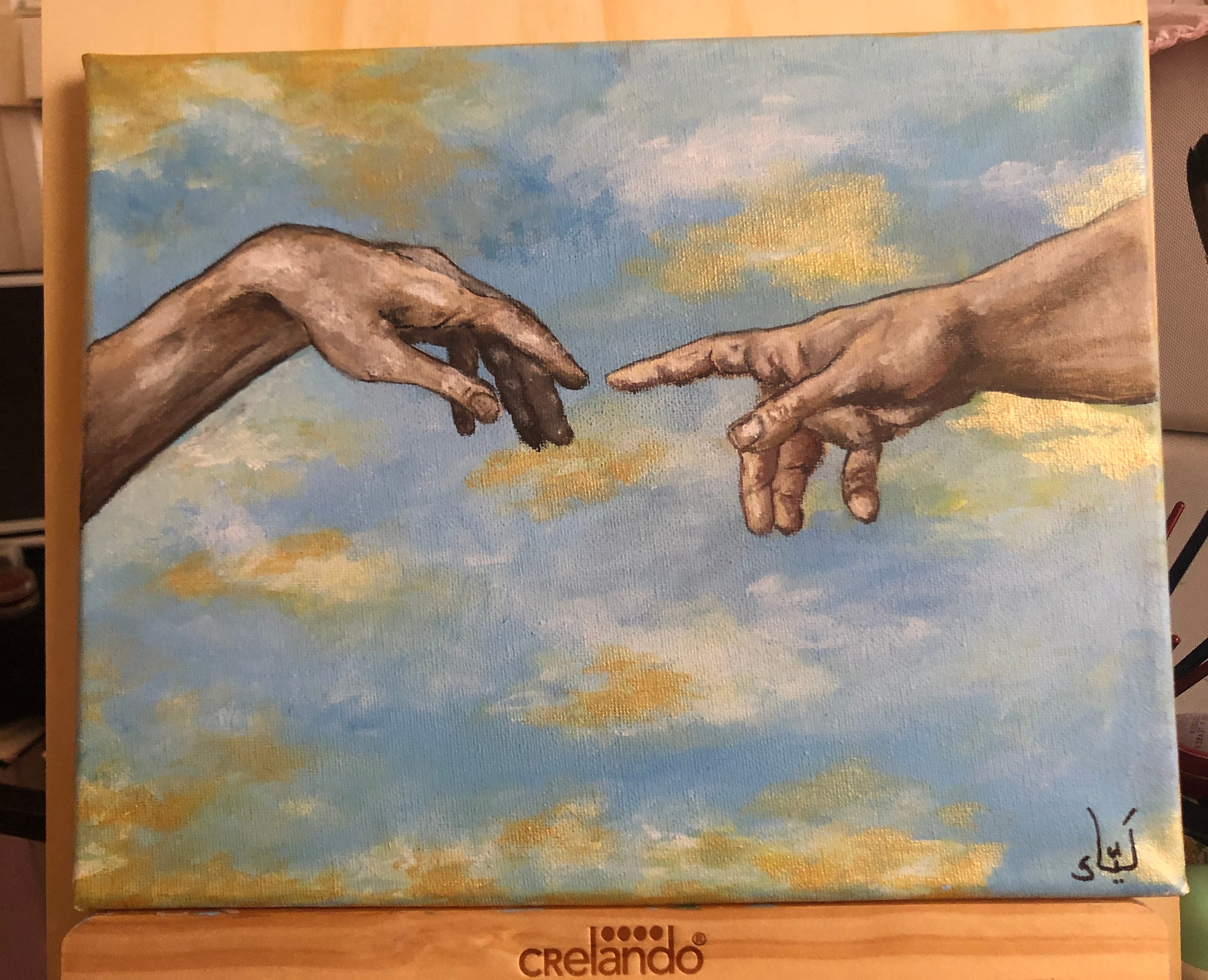 Création d'adam 2020 Acrylique