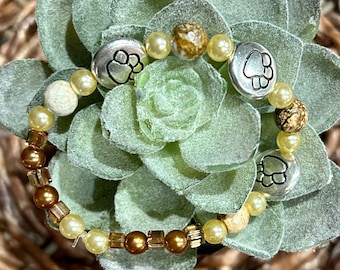 Yellow dog paw Bracelet