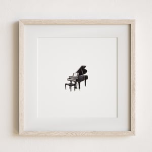 Mini Watercolor Piano Painting Print