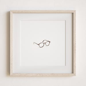 Miniature Glasses Watercolor Painting Print