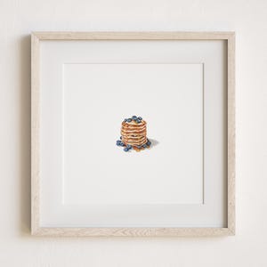 Mini Pancakes Stack Watercolor Painting Print