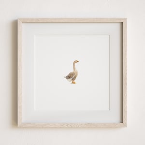 Mini Watercolor Goose Painting Print